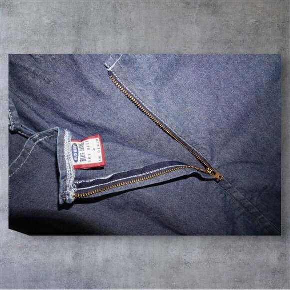 Vintage Old Navy Blue Jeans Chambray Mini Dress Women’s Size 1 | Y2K 2000s - Picture 6 of 12